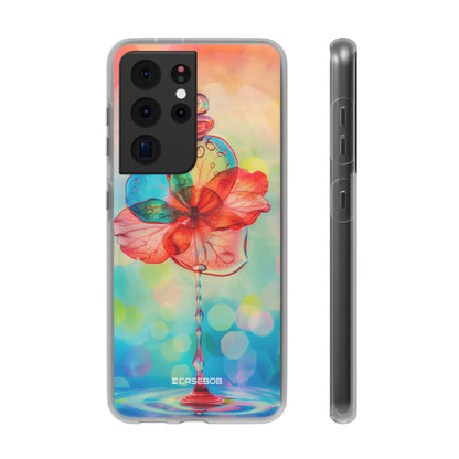 Verträumte Liquid Bloom | Flexible Handyhülle für Samsung Galaxy