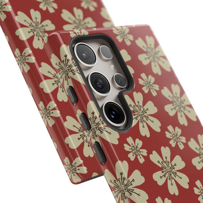 Retro Red Florals - Samsung Case