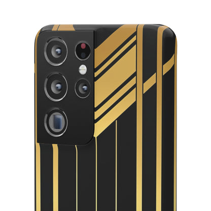 "Golden Art Deco Symmetry in Geometric Elegance" Samsung S21 - Slim Phone Case