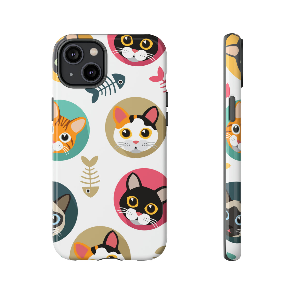 Cats Fishbone - Protective Phone Case