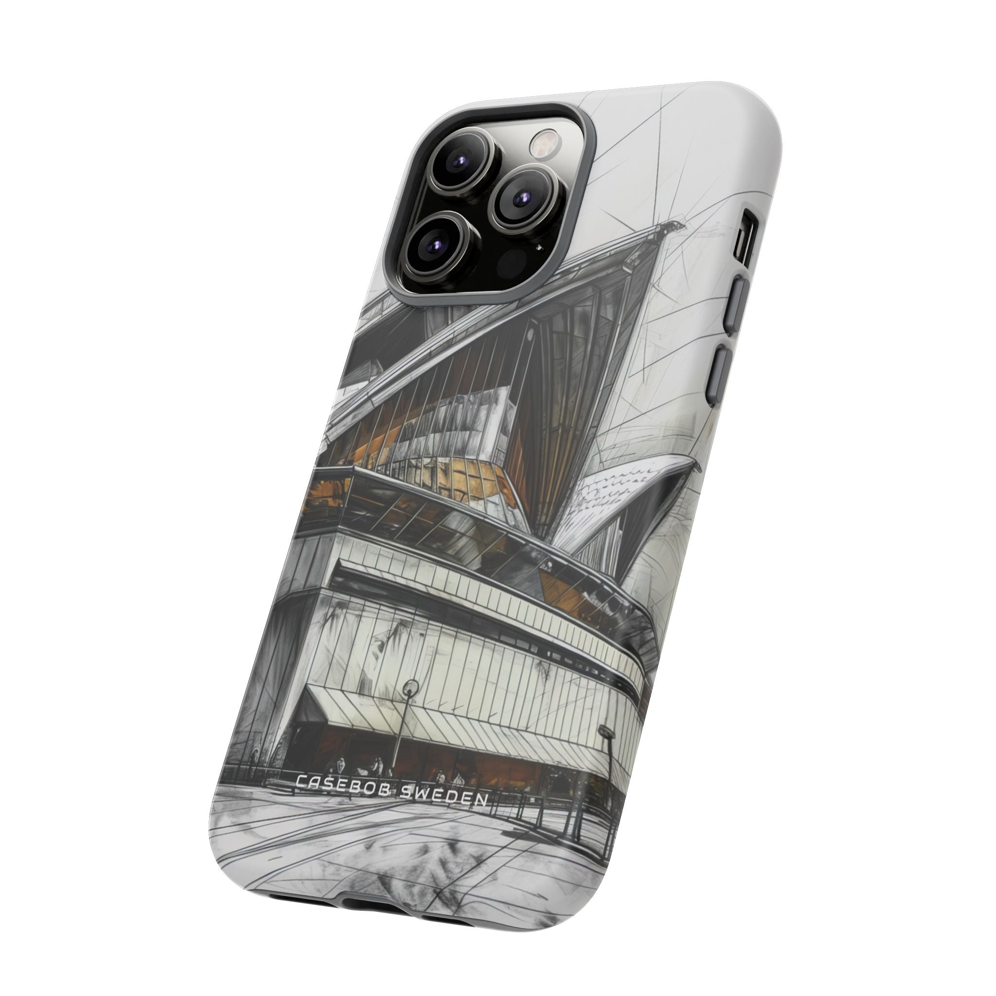 Architectural Curves in Line Formation iPhone 14 - Tough Phone Case