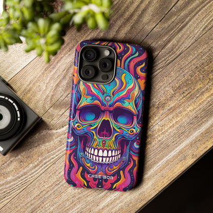 Flaming Skull iPhone 15 Pro Max Case - Tough