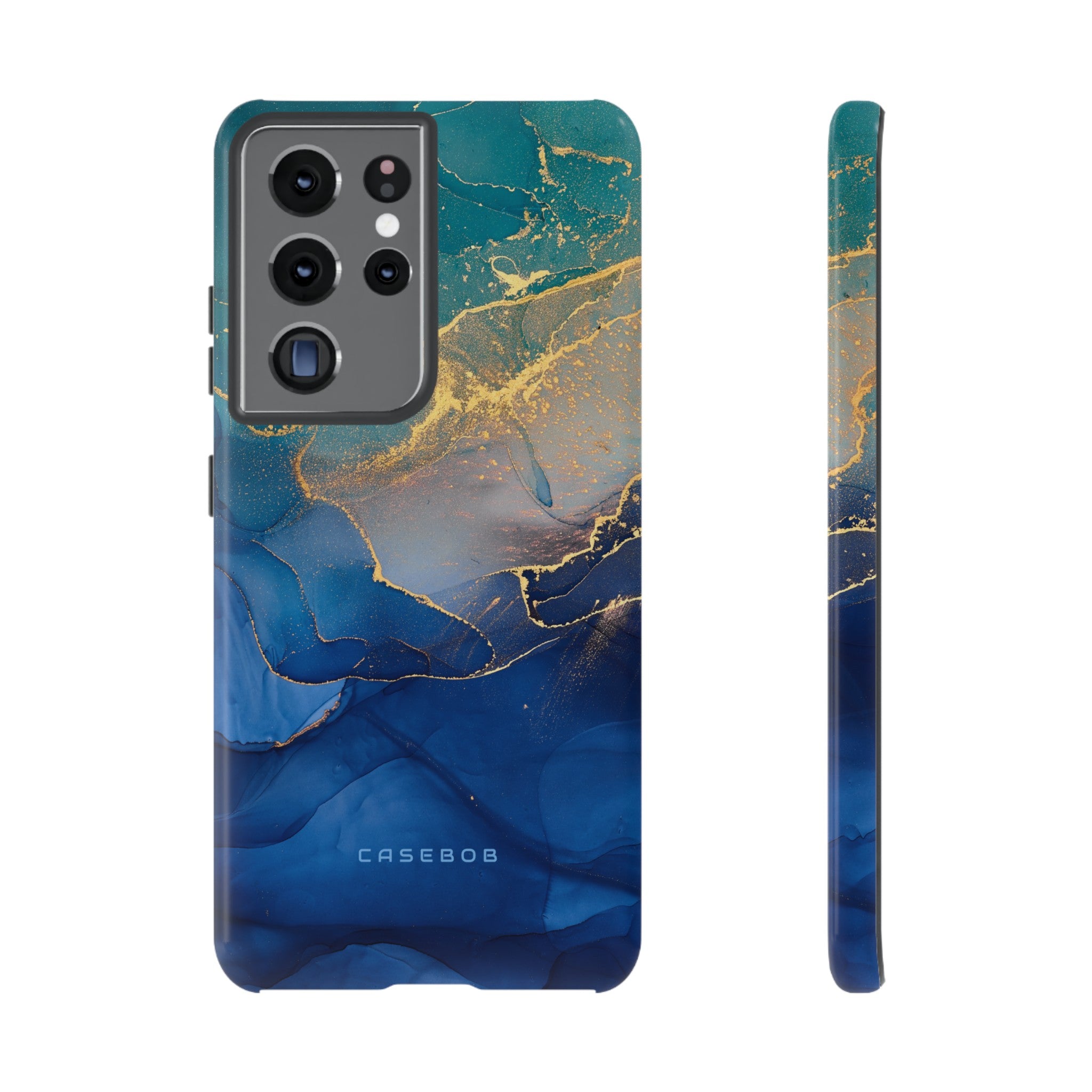 Blue Alcohol Ink - Protective Phone Case