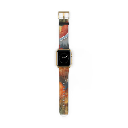 Snowcapped Ember Mountains - Watch Band