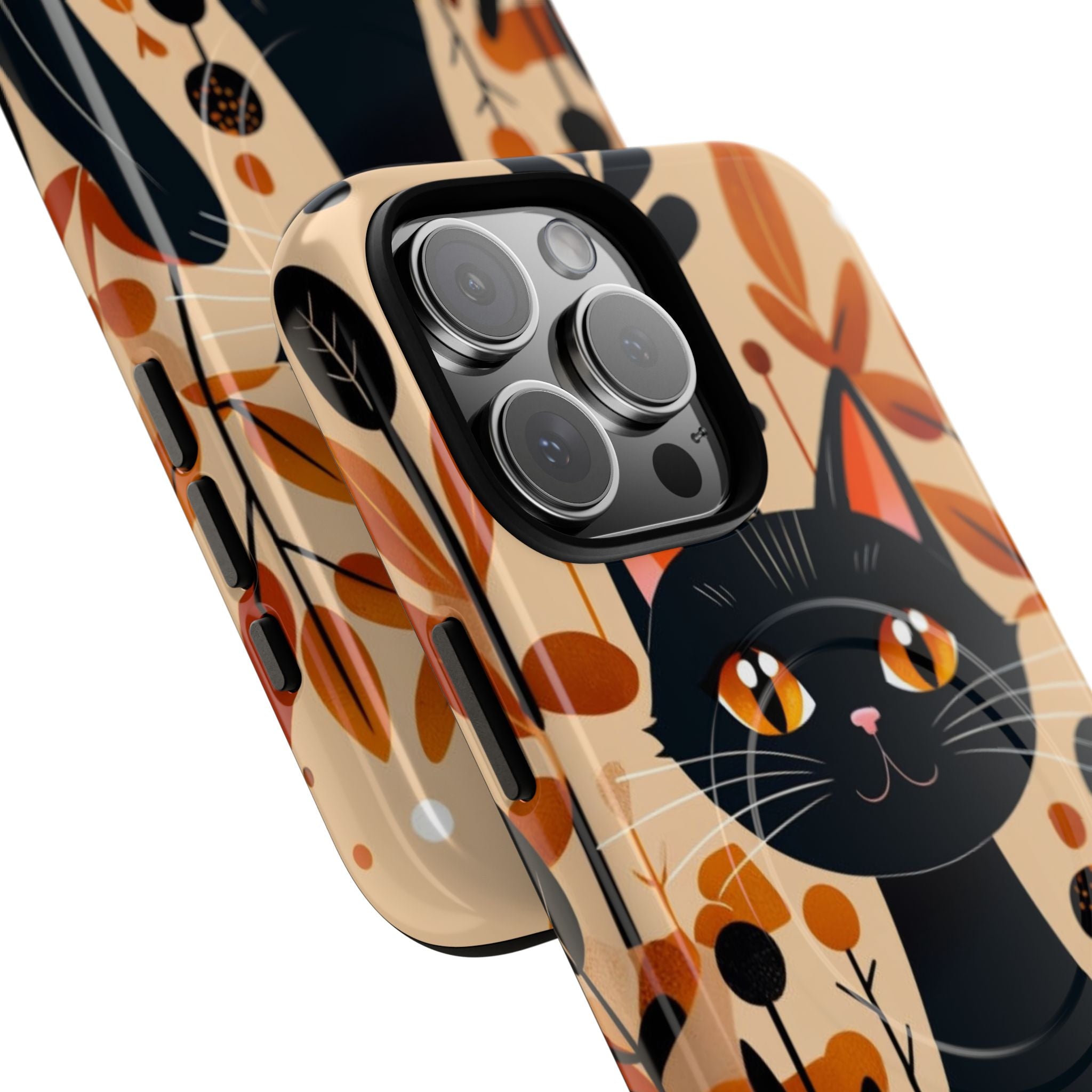 Black Cat Glow iPhone 16 Pro Max Case - Tough+