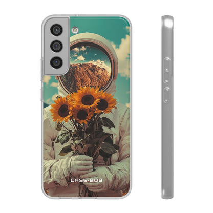 Sunflower Astronaut Samsung S22 Plus Case - Soft