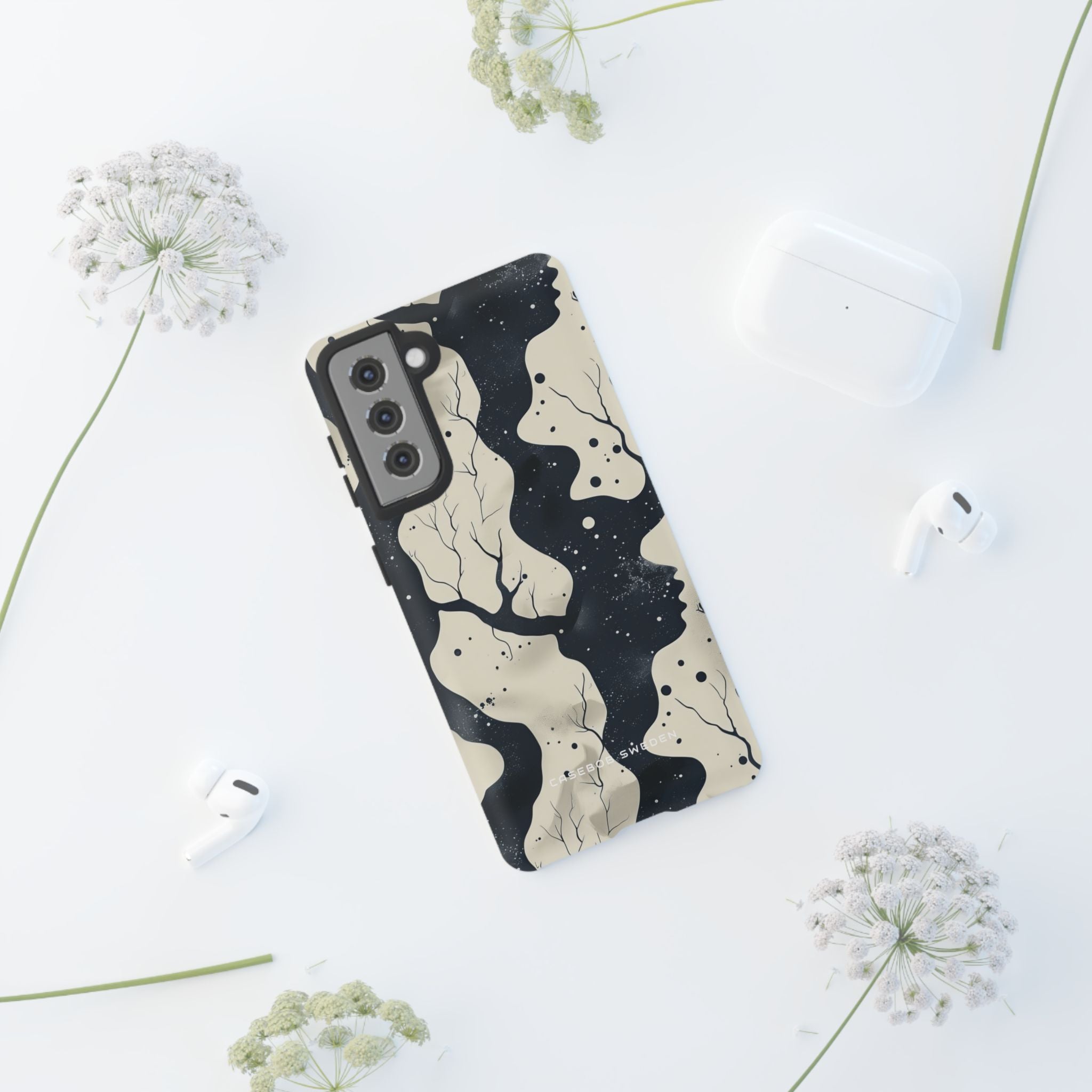 Organic Fluid Silhouettes with Cosmic Depth  Samsung S21 - Tough Phone Case