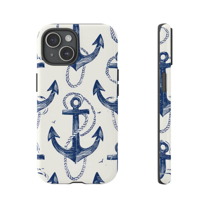 Arazzo con Ancora Blu Navy iPhone 15 - Tough