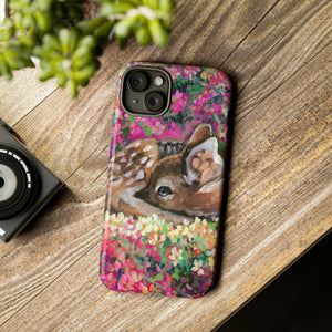 Oil painting - Young Deer - Protective Phone Case