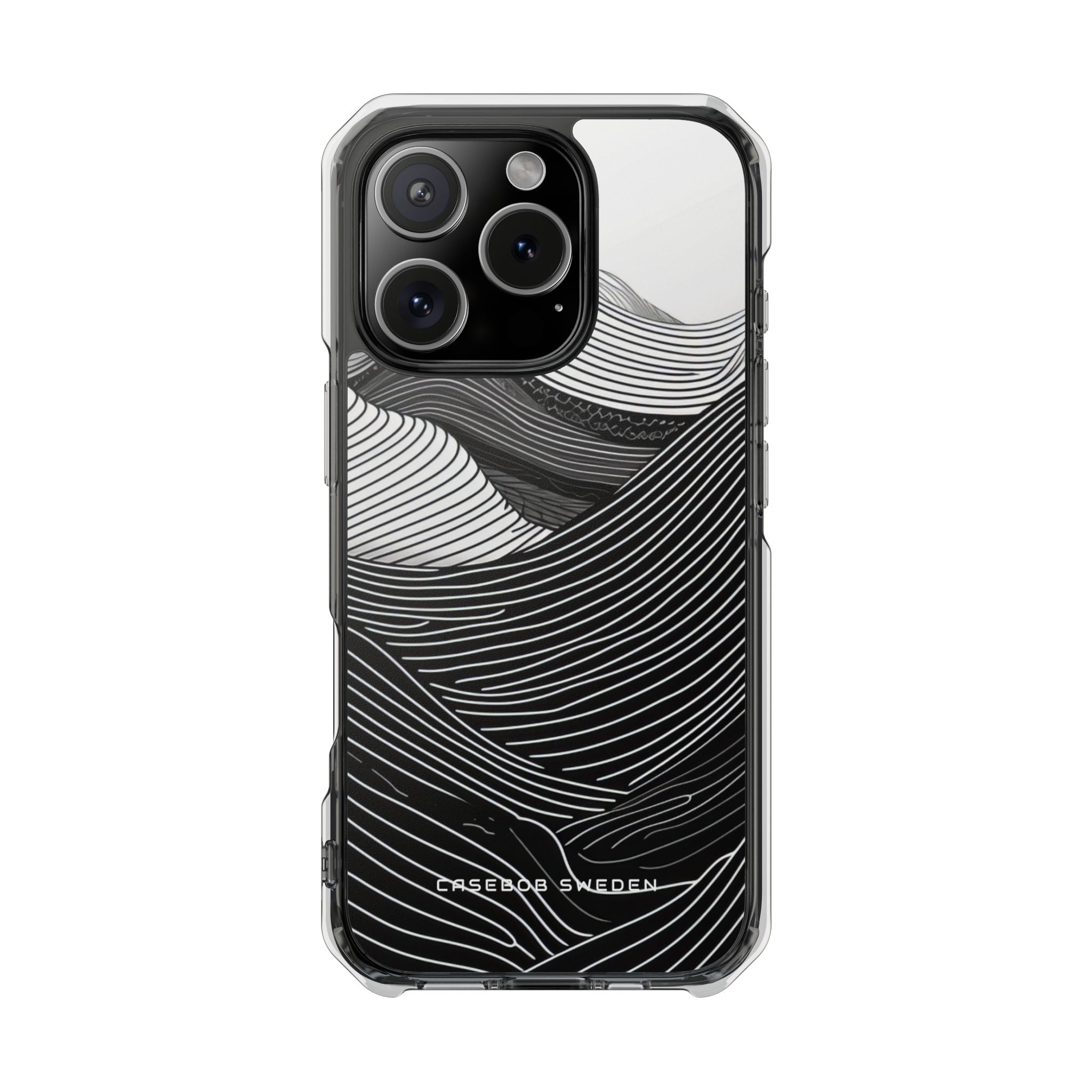 Undulating Horizon Waves iPhone 16 - Clear Impact Phone Case