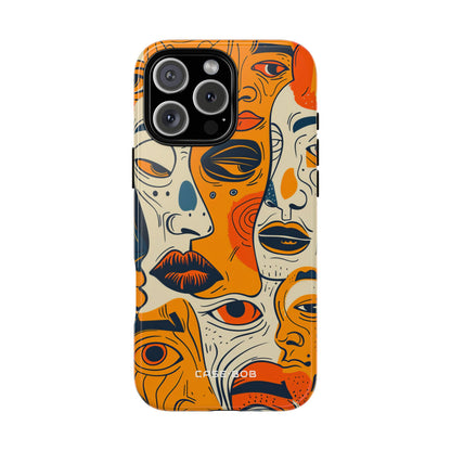 Tangled Faces Sunset iPhone 16 Pro Max Case - Tough