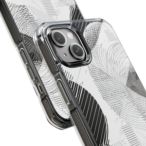 Monochrome Dynamics - Phone Case for iPhone (Clear Impact - Magnetic)