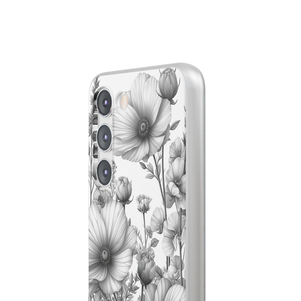 Monochrome Flora | Flexible Handyhülle für Samsung Galaxy