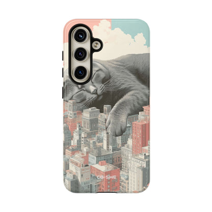 Cat Rests Over City - Samsung Case