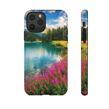 Azure Alpine Lake Phone Case - Protective Phone Case