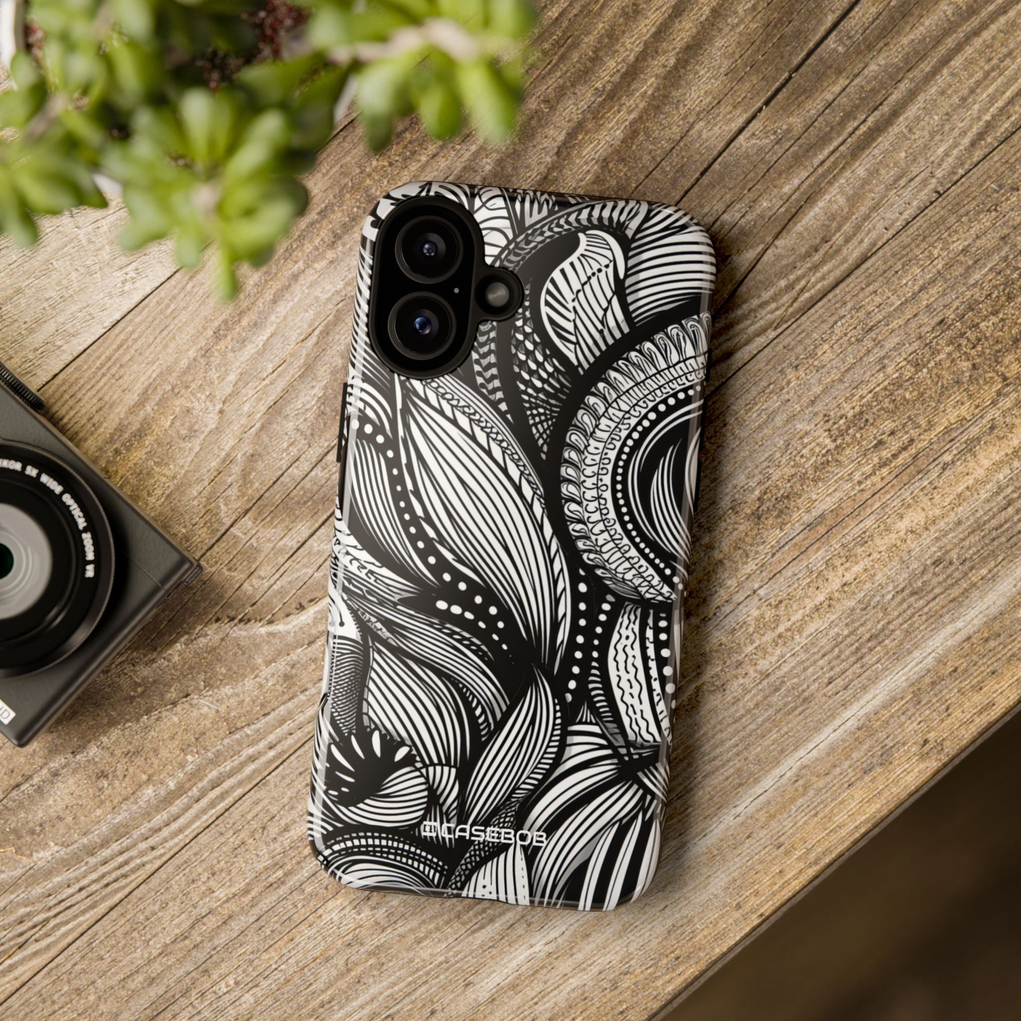 Fluid Monochrome: Intricate Patterns - for iPhone 16