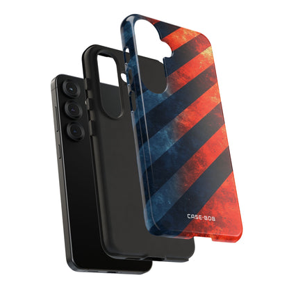 Diagonal Stripes Blaze Samsung S25 Case - Tough