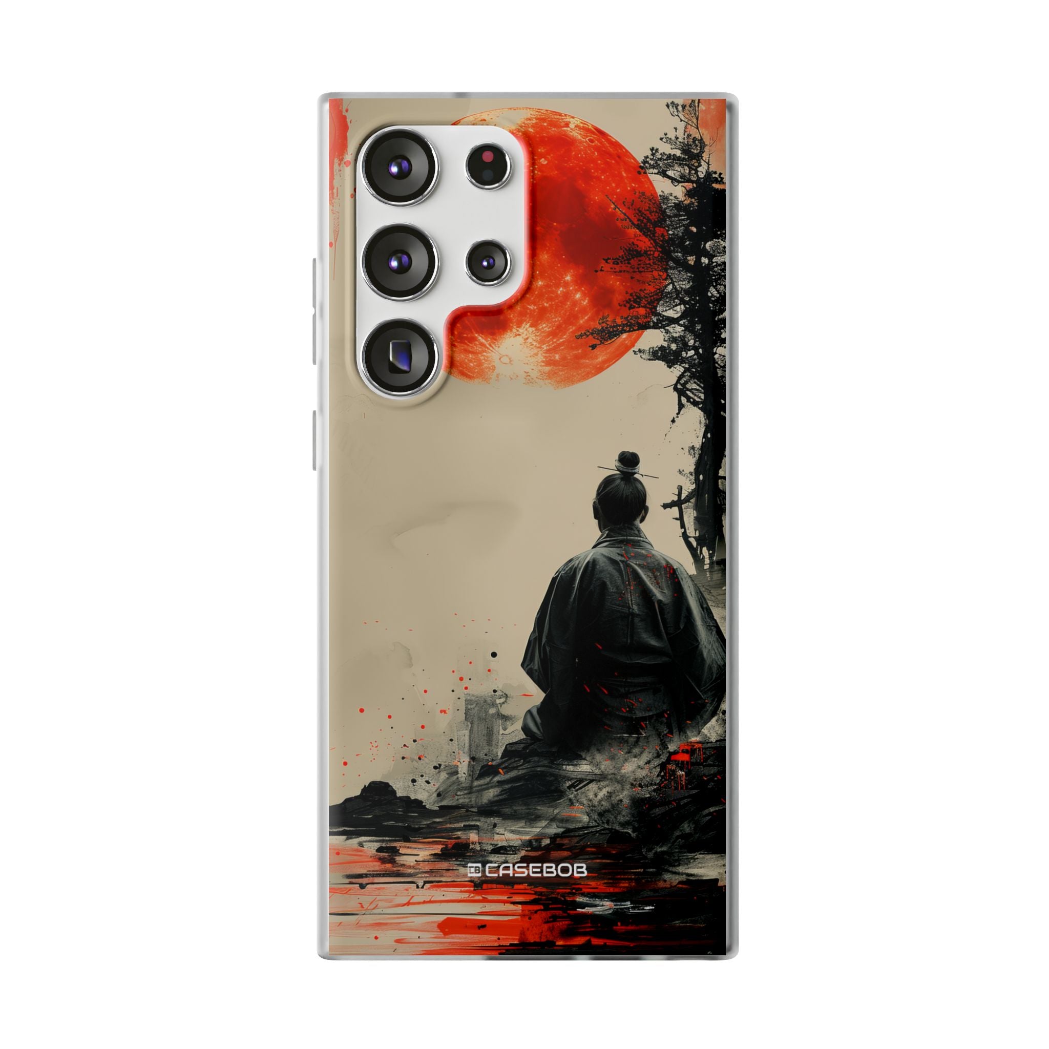 Crimson Contemplation | Flexible Phone Case for Samsung Galaxy