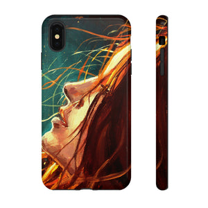 Oil Painting - Girl at Night - Protective Phone Case