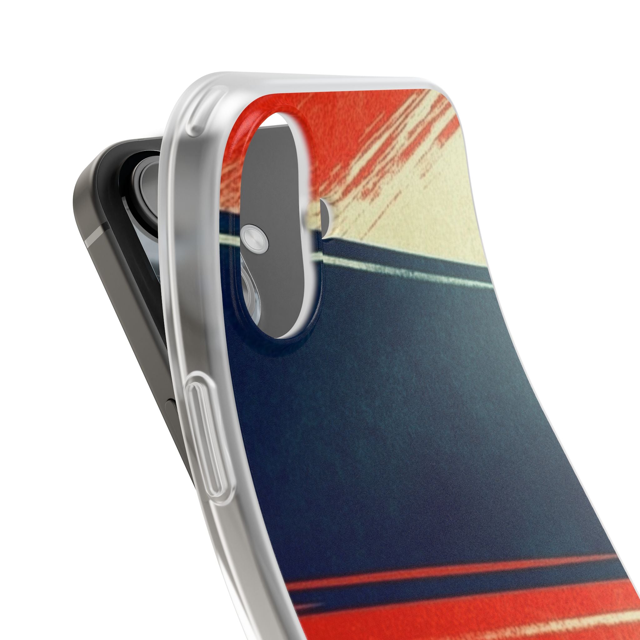 Blue Diagonal Motion iPhone 16 Plus Case - Soft