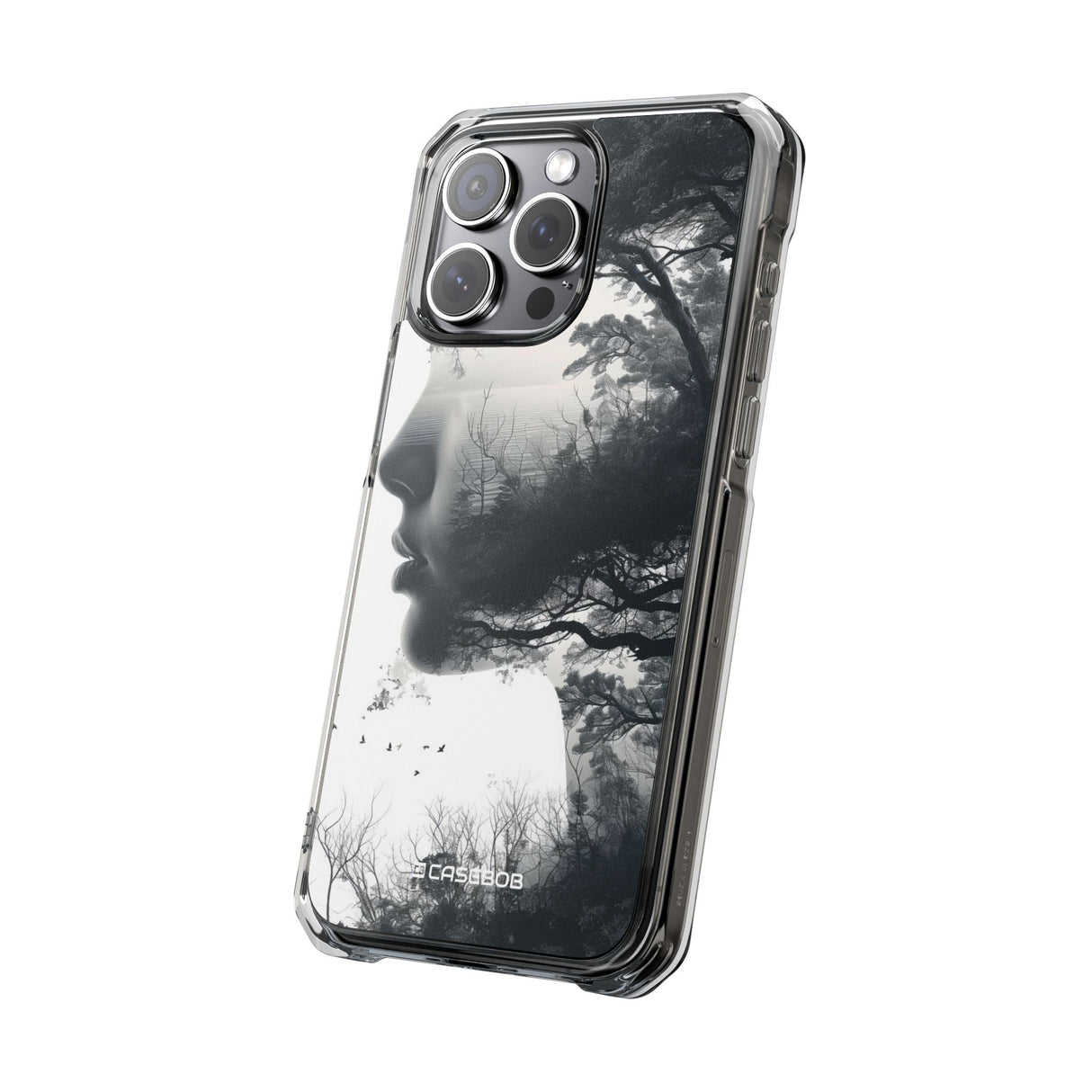 Nature Silhouette - Phone Case for iPhone (Clear Impact - Magnetic)