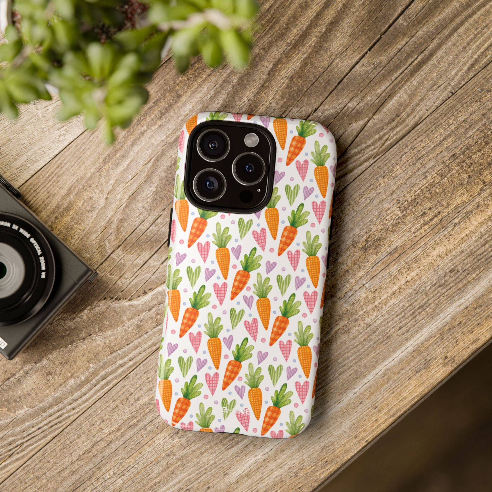 Carrots Embrace Hearts - iPhone Case