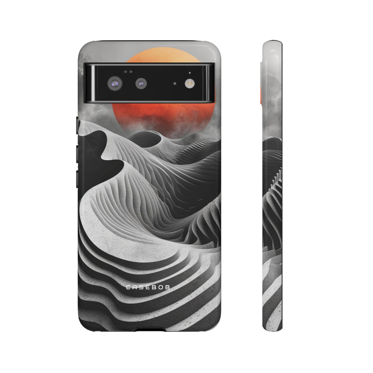 Orange Moon Illusion - Protective Phone Case