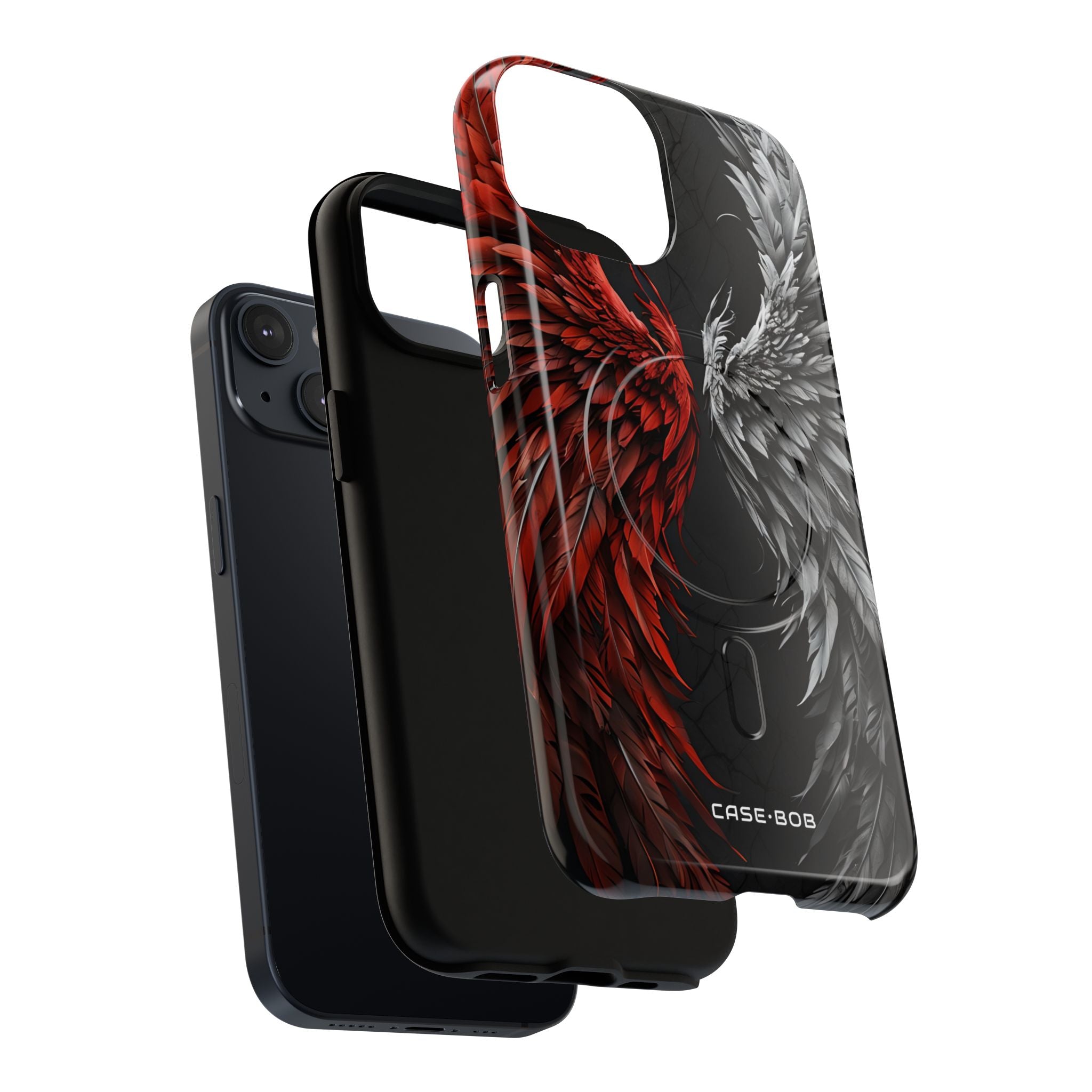 Crimson White Wings iPhone 14 Case - Tough+