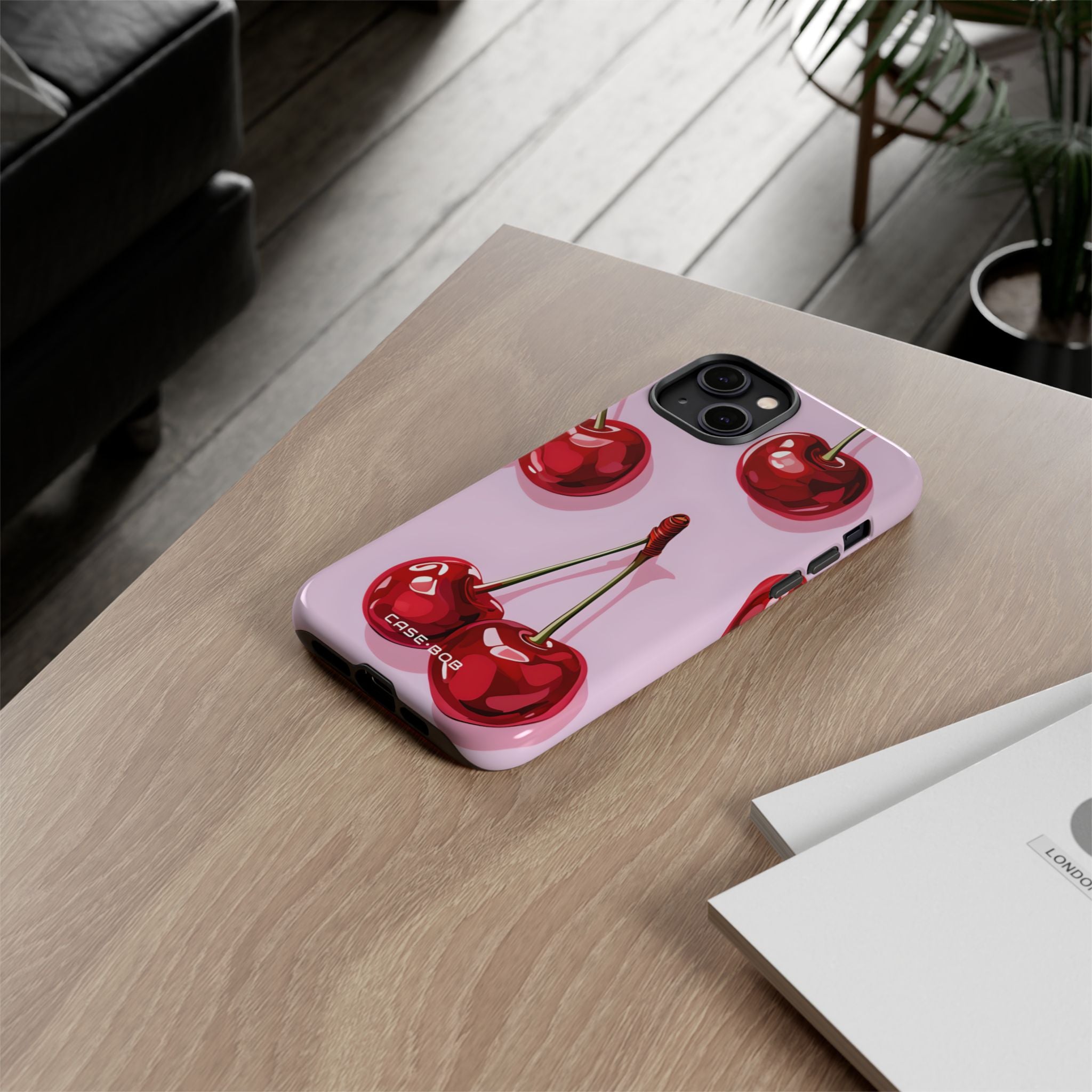 Glossy Cherry Burst iPhone 14 Plus Case - Tough