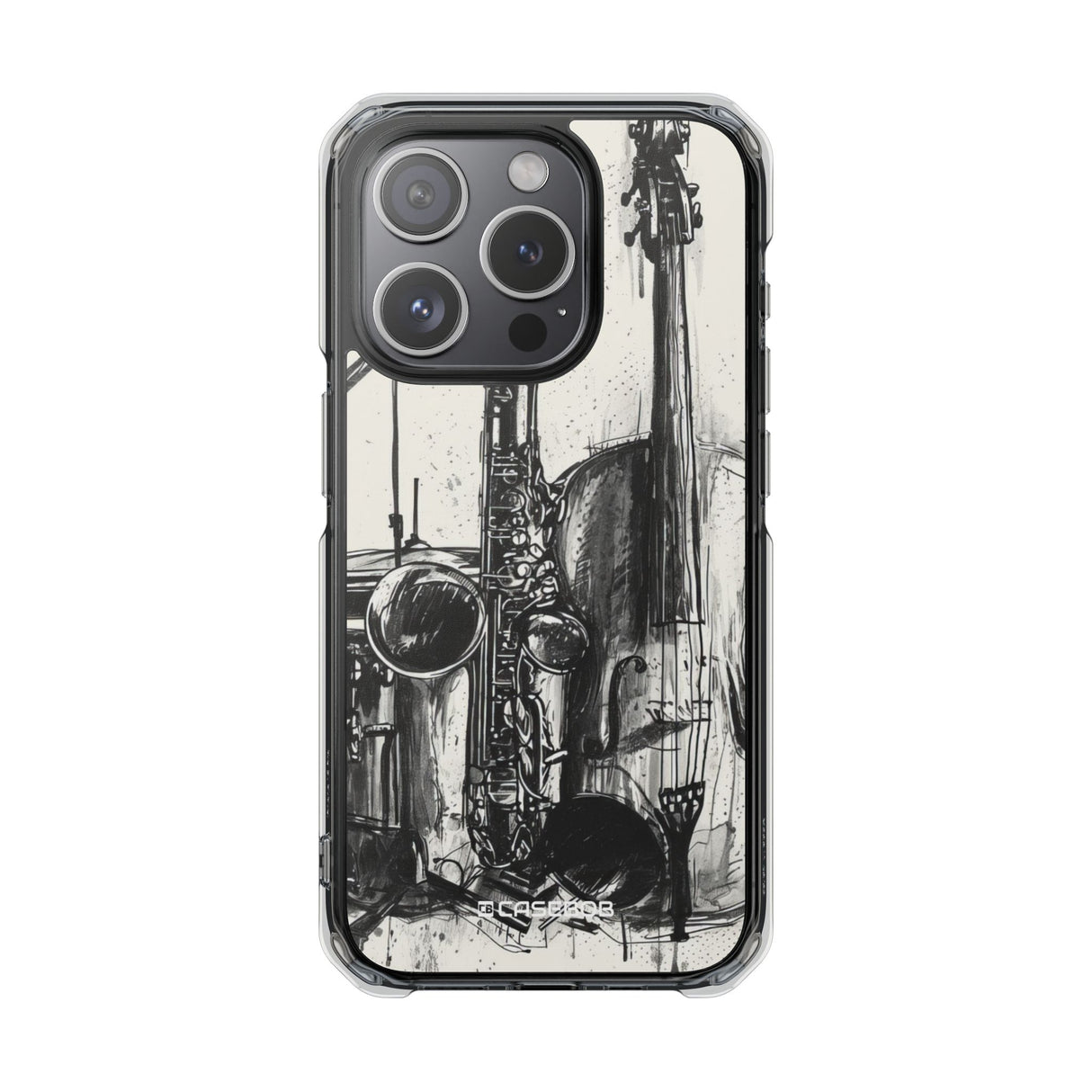 Jazz Ink Expressions - Phone Case for iPhone (Clear Impact - Magnetic)