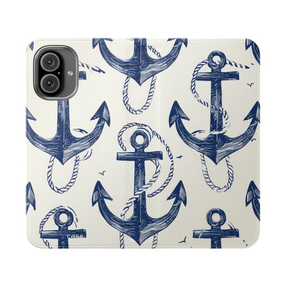 Blue Anchor Breeze - iPhone 16 Plus Case - Wallet