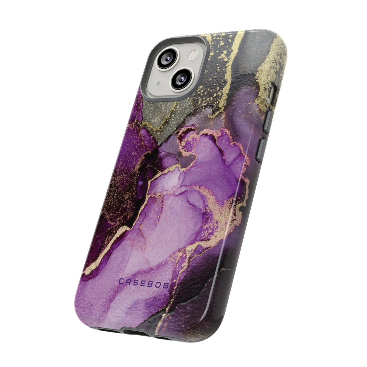 Purple Marble & Gold Phone - Protective Phone Case