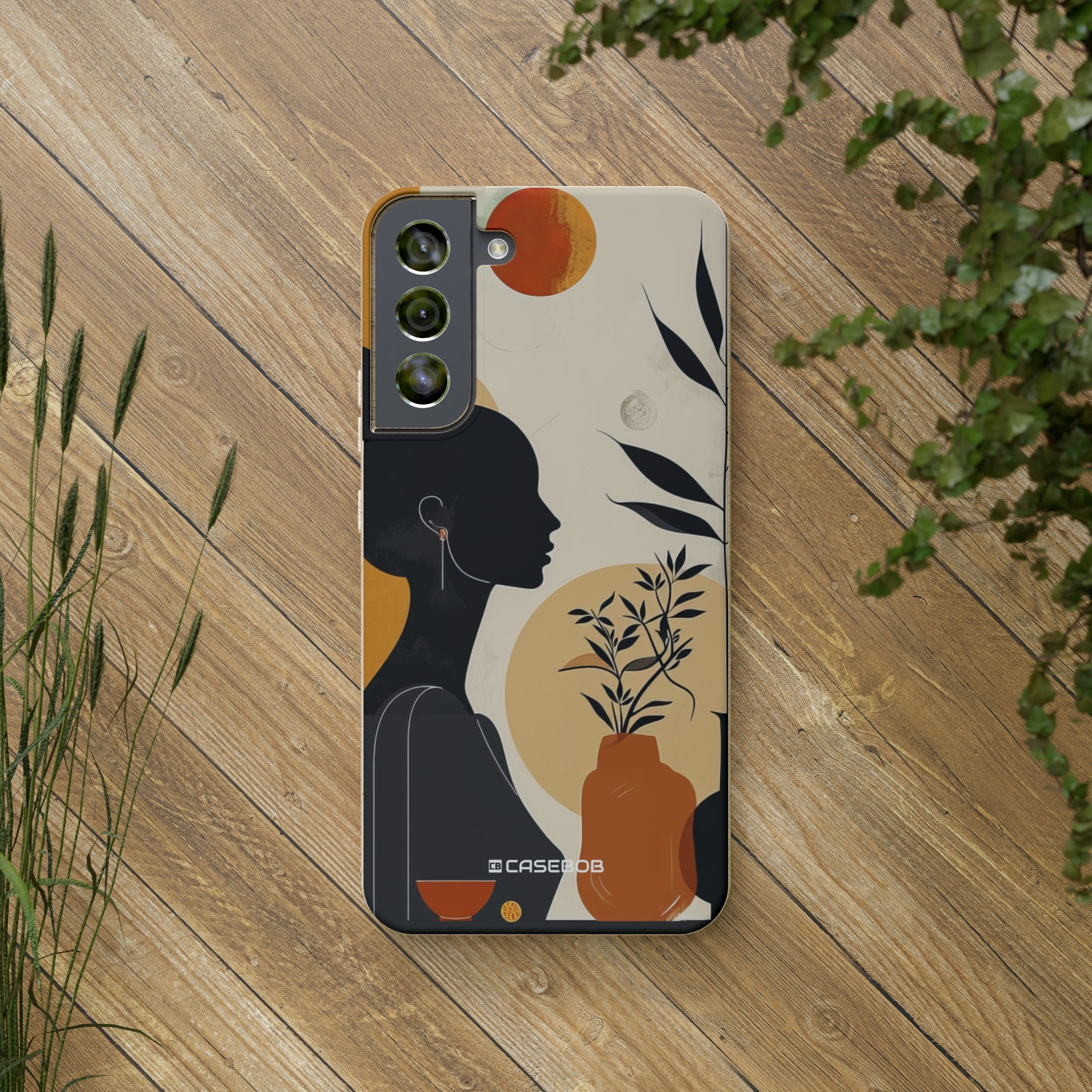 Modern Silhouette Tranquility | Biodegradable Phone Case