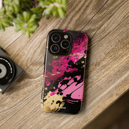 Dynamic Splatter Elegance - iPhone Case