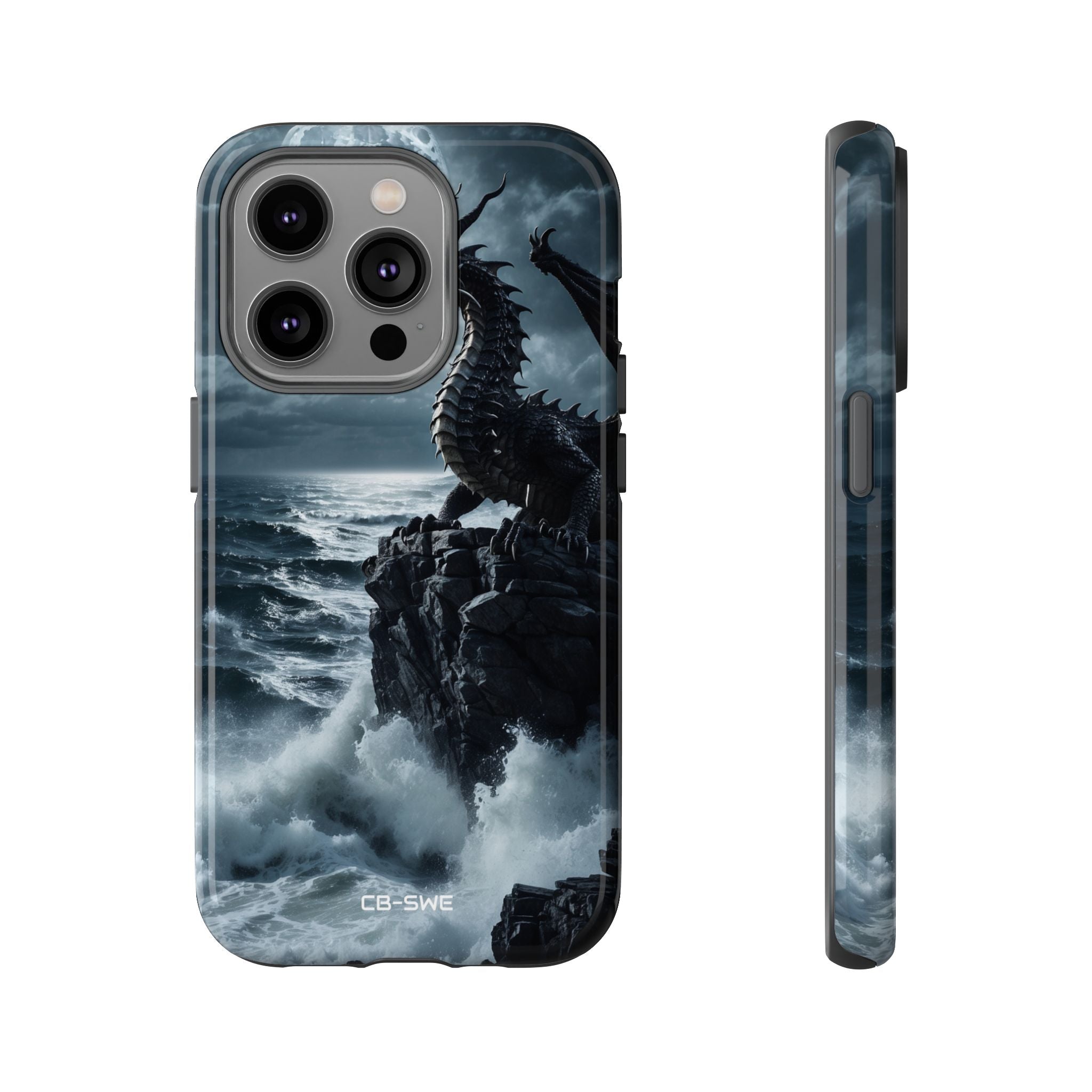 Dragon Roars Against Sea - iPhone Case