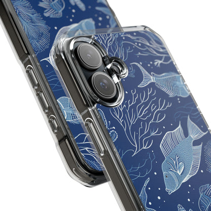 Navy Scale Reef iPhone 16 Plus Case - Impact