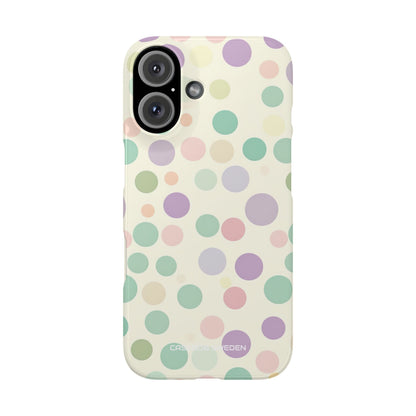 Playful Pastel Polka Dots - Slim iPhone 16 Phone Case