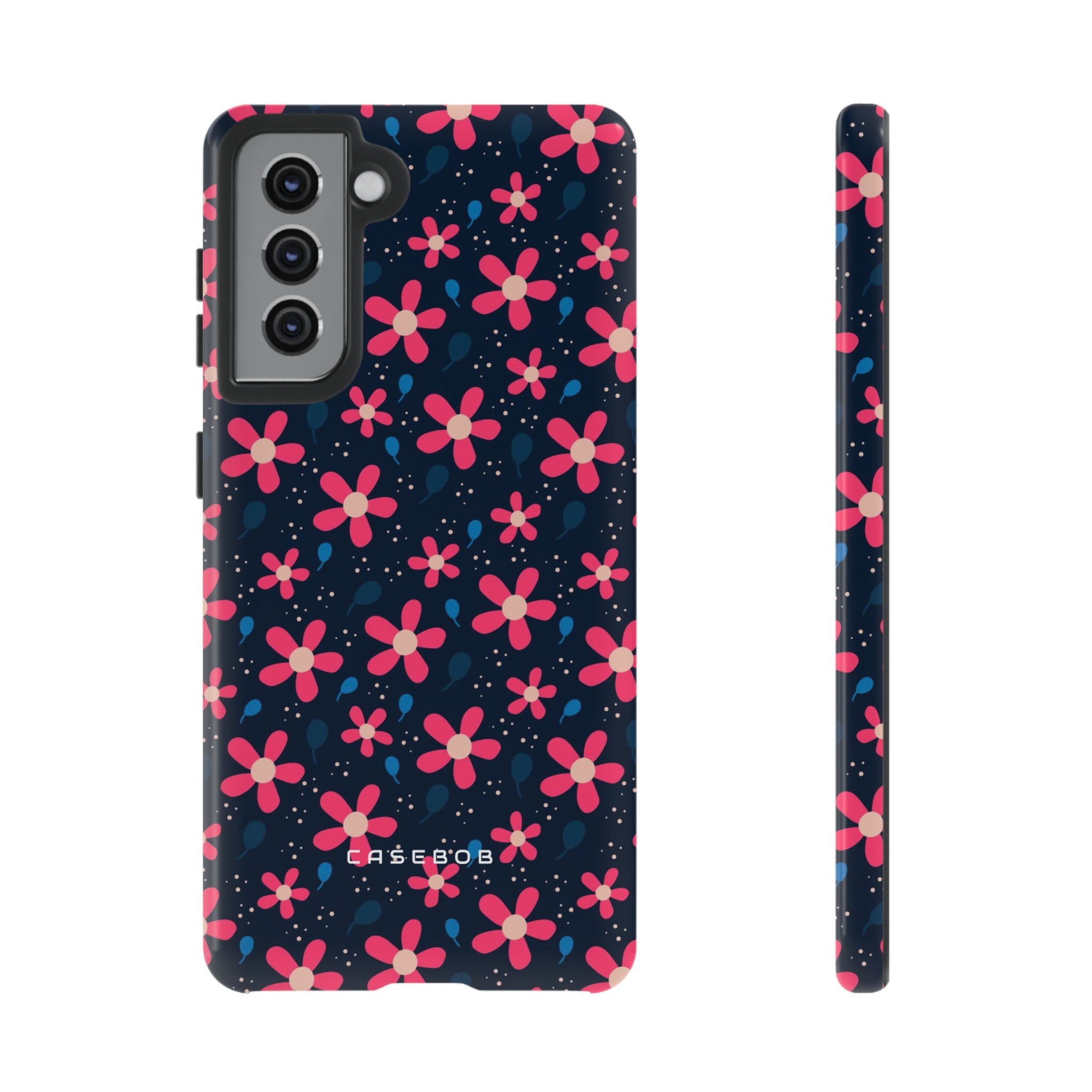 Pink Flower Pattern - Protective Phone Case