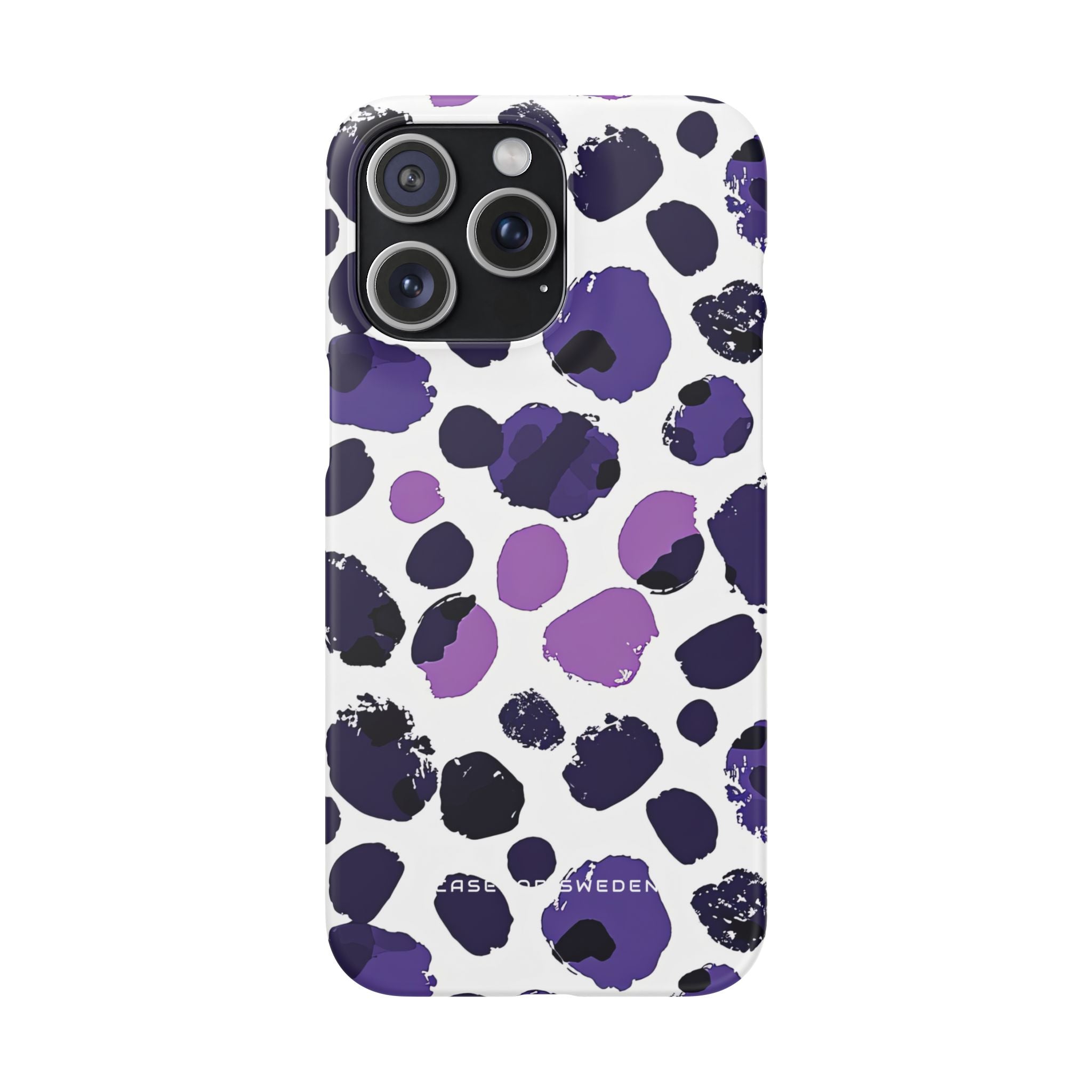 Purple Inkblots iPhone 15 - Slim Phone Case