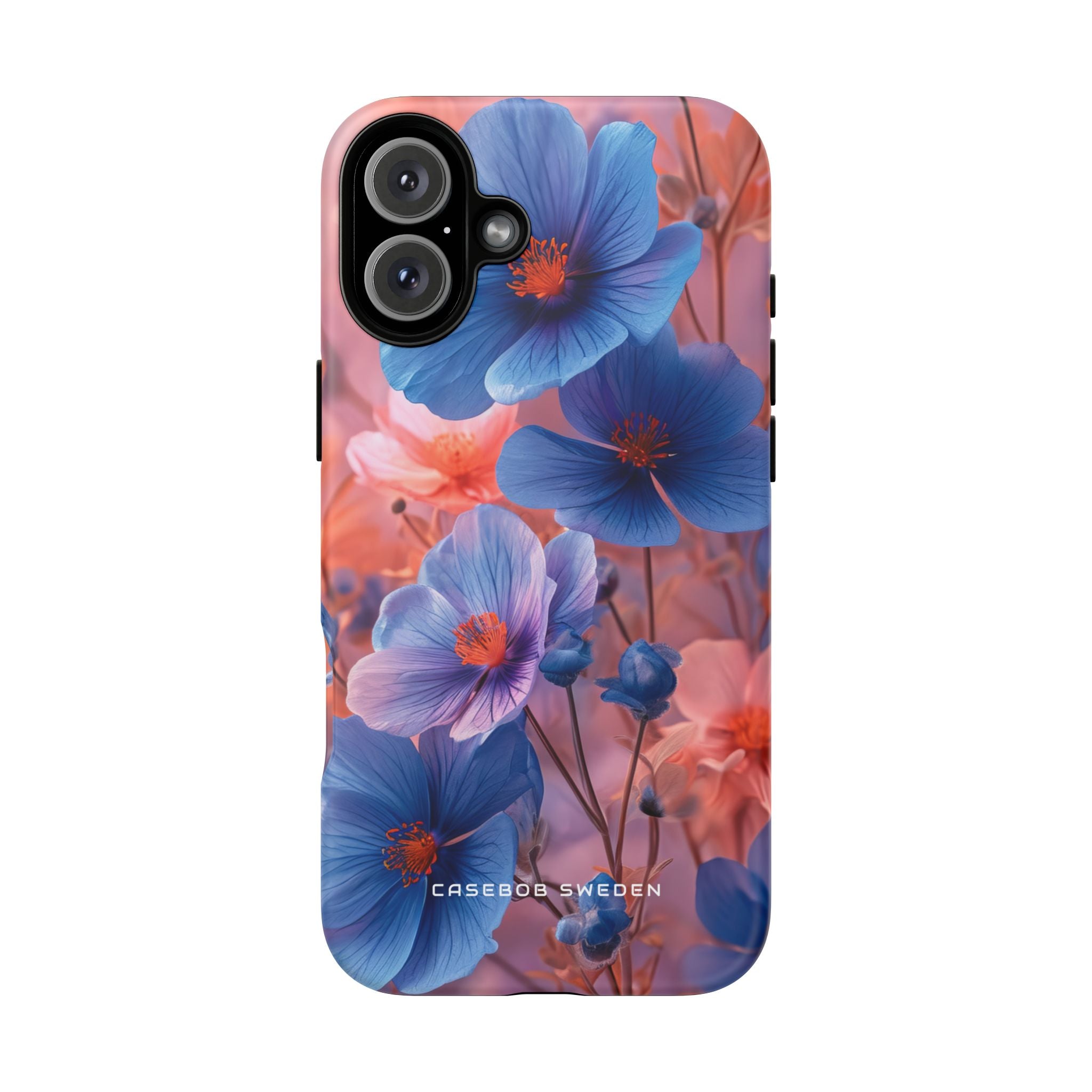 Harmonious Blooming Blues and Pinks iPhone 16 - Tough Phone Case