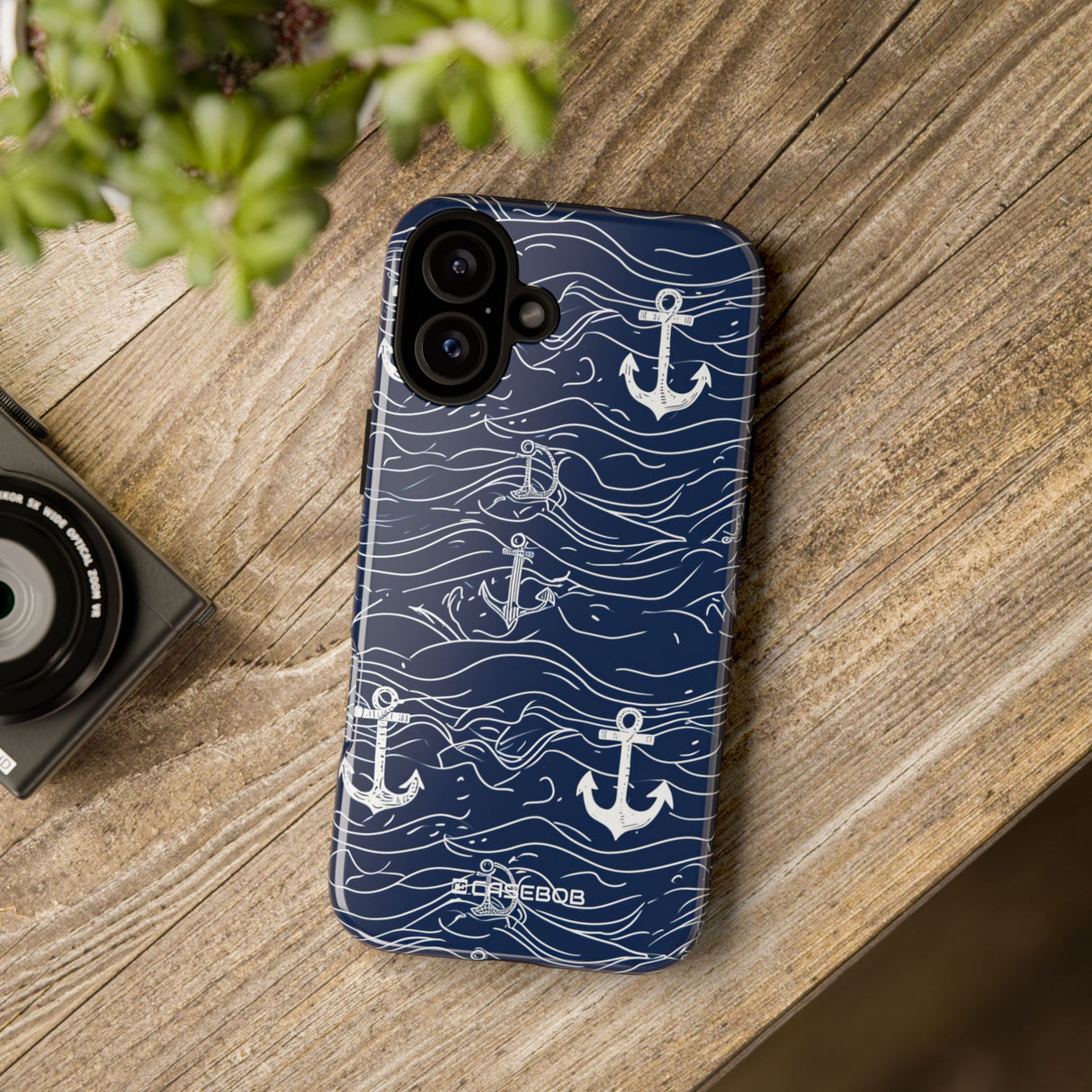 Nautical Whimsy: Anchors and Waves - for iPhone 16