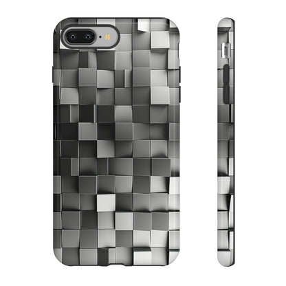 Monochrome Square Gradient - Protective Phone Case