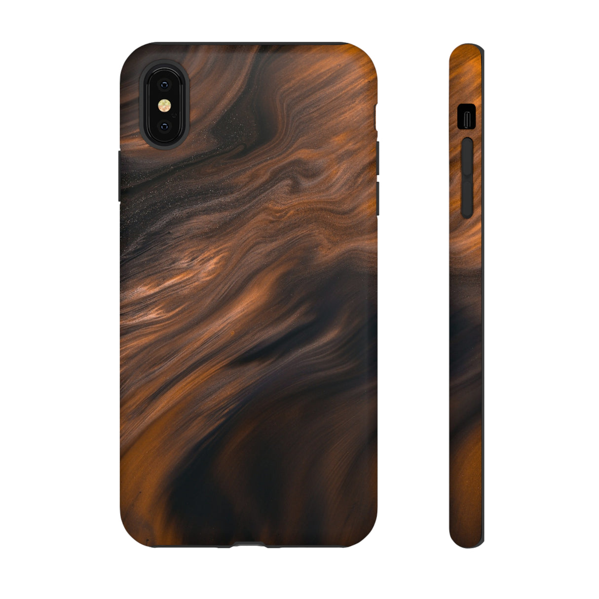 Brown Mist Ink Art iPhone Case (Protective) iPhone XS MAX Matte Phone Case