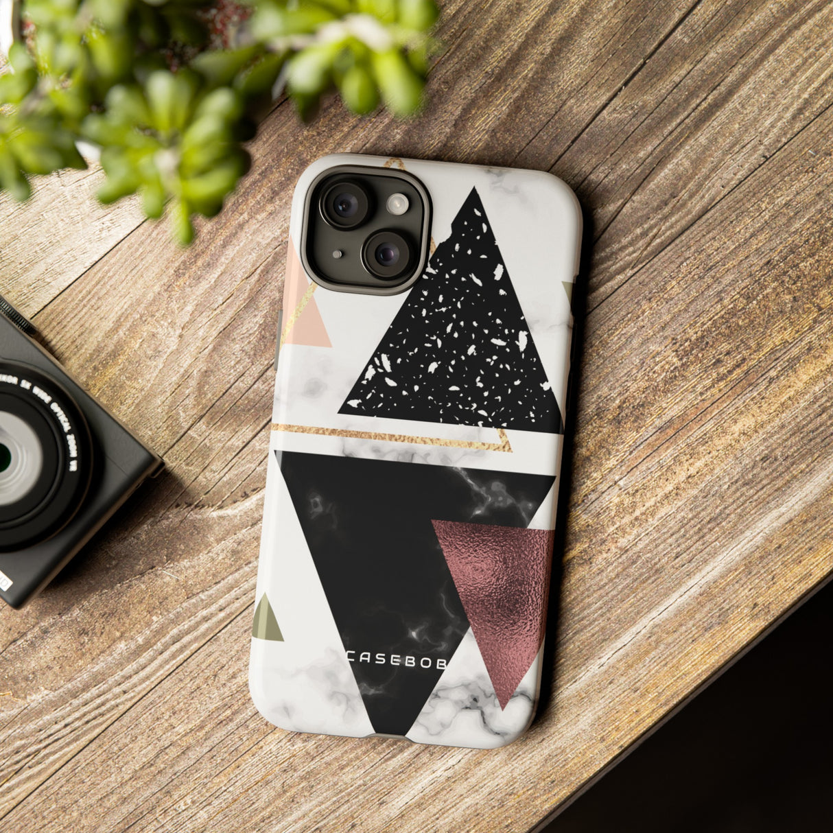 Rose Gold Triangles - Protective Phone Case