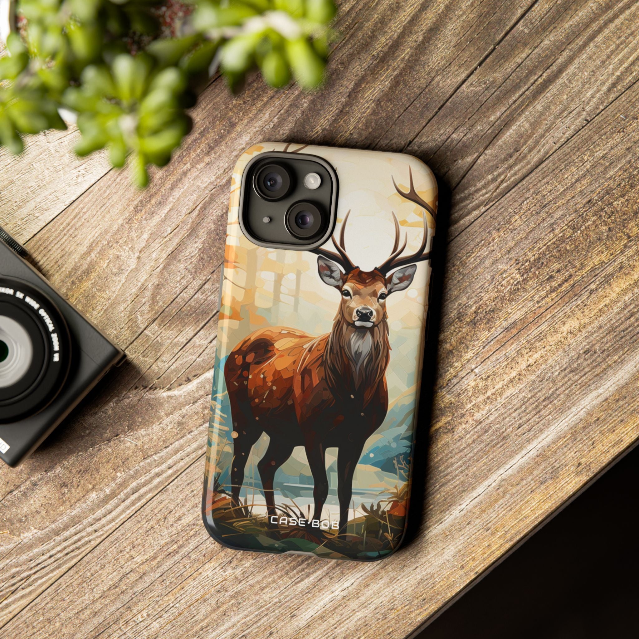 Glowing Stag iPhone 15 Case - Tough