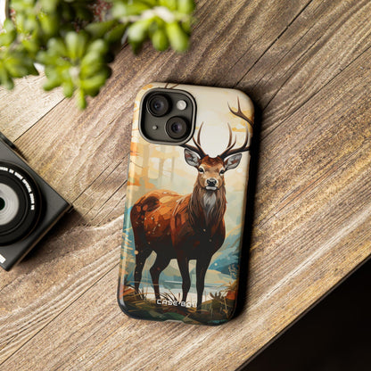 Glowing Stag iPhone 15 Case - Tough