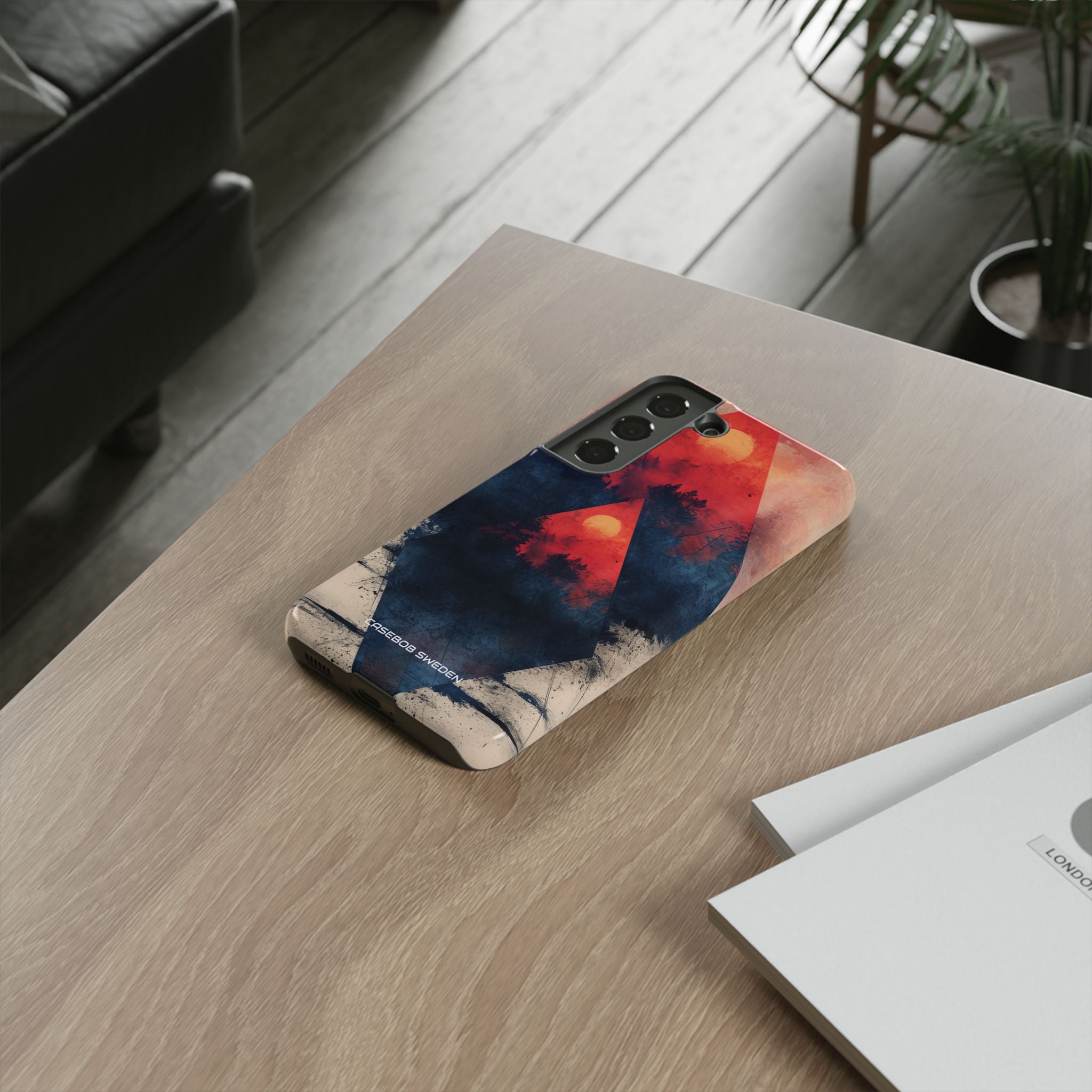 Red Sky Serenity - Tough Samsung S22 Phone Case