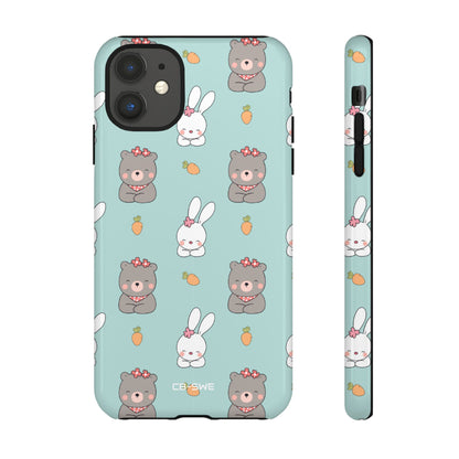 Bunnies Gather Carrots - iPhone Case