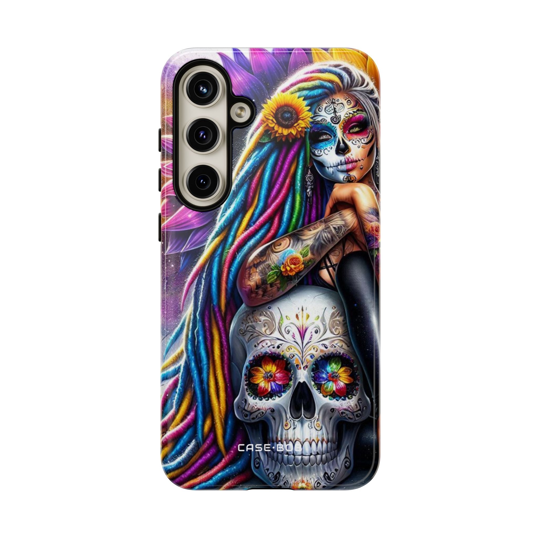 Sunflower Skull Glow Samsung S24 Plus Case - Tough