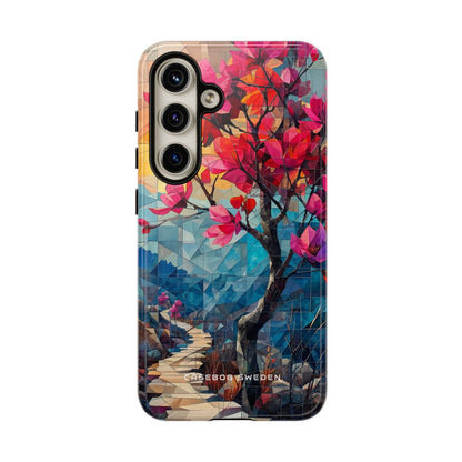 Vibrant Geometric Tree Landscape Samsung S24 - Tough Phone Case